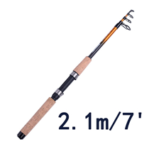 2.1m/2.4m/2.7m/3m/3.6m Portable Telescope Fishing Rod Spinning Pole Choose